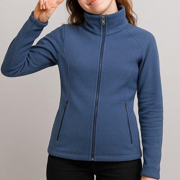 Columbia Ocean Blue Smooth Jacket Full Zip Outdoor Hiking Women's Size S - Picture 1 of 10